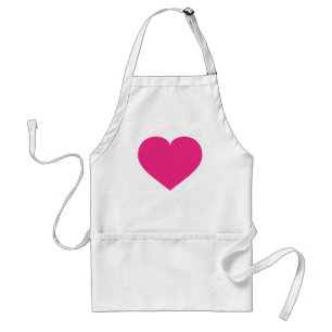 Hot Pink Heart Standard Apron
