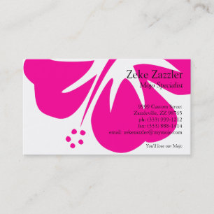 Hot Pink Hibiscus Business Card