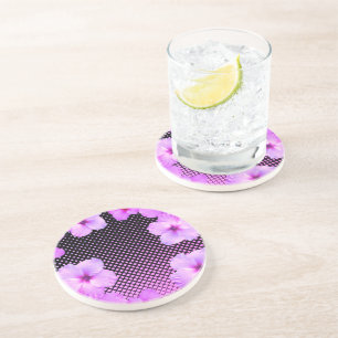Hot Pink Hibiscus Coaster