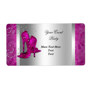 Hot Pink High Heel Shoes Silver Event Party