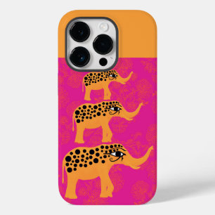 Hot Pink Horus-Eye Elephants iPhone Case