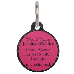 Hot Pink ID Tag