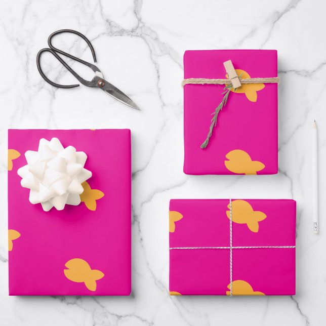 Hot Pink Kids   Wrapping Paper Sheet (Front)