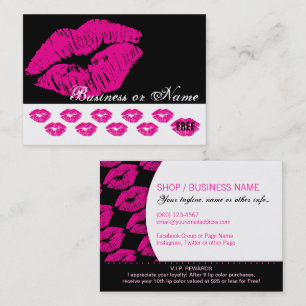 Hot Pink Kiss Prints - Lipstick Loyalty Rewards