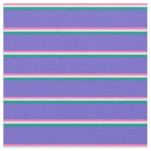 Hot Pink, Lavender, Dark Cyan & Slate Blue Coloure Fabric