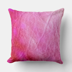 Hot Pink Leather Cushion