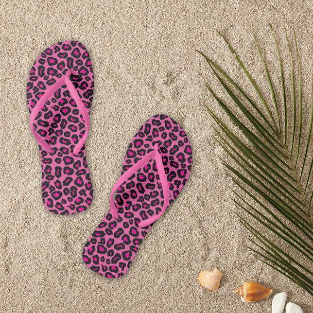 Hot Pink Leopard Girly Jandals (Creator Uploaded)
