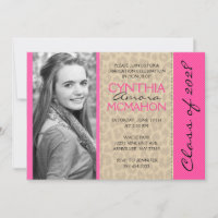 Hot Pink & Leopard Photo Graduation