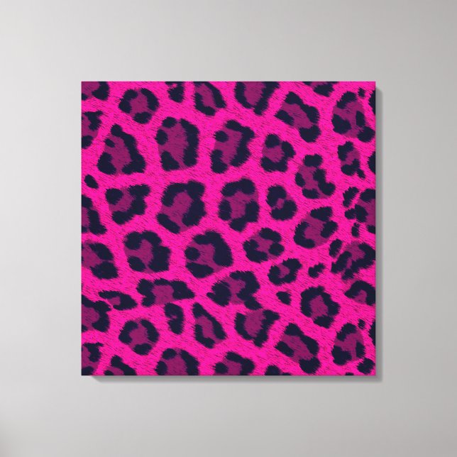Hot Pink Leopard Print Animal Fur Pattern (Front)