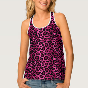Hot Pink Leopard Skin Singlet