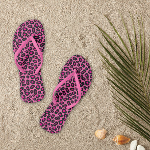 Hot Pink Leopard Spots Jandals