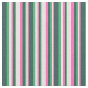 Hot Pink, Light Cyan, Sea Green & Dark Slate Grey Fabric