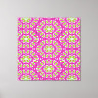 Hot pink, lime green Pop Art