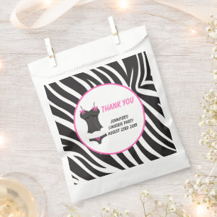 Hot Pink Lingerie Party Thank You Favour Bags