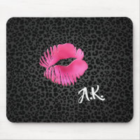 Hot Pink Lipgloss Kiss Black Leopard With Monogram