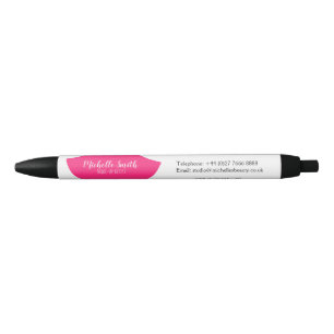 Hot Pink lips design Make-up artist Black Ink Pen