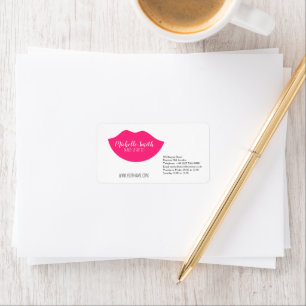 Hot Pink lips design Make-up artist Label