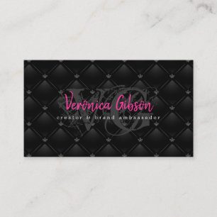 Hot Pink Lips Makeup Brand Ambassador and Creator Business Card