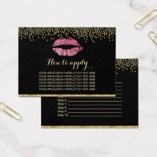 Hot Pink Lips Salon Application Instructions