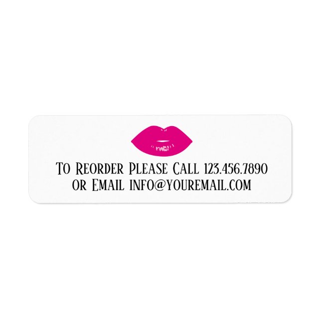 Hot Pink Lipstick Print Makeup Distributor Reorder (Front)