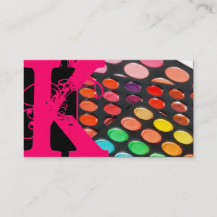 Hot Pink Make Up Artist Palette Business Card