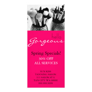 Hot Pink Makeup Artist Brush Salon Flyer Menu