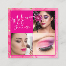 Hot Pink Marble Script Photo Makeup