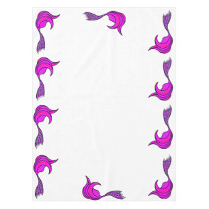 Hot Pink Mermaid Tail Tablecloth