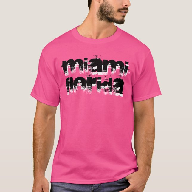 Hot Pink Miami Florida Shirt (Front)