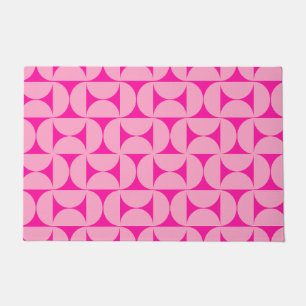 Hot Pink Mid Century Modern Pattern Doormat
