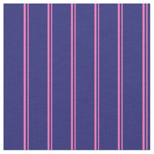 Hot Pink & Midnight Blue Striped Pattern Fabric