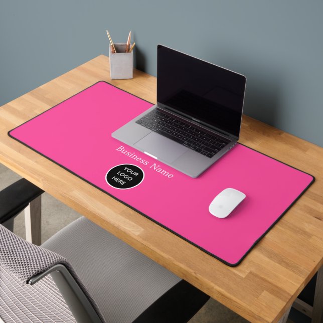 Hot Pink Minimal Office Elegant Pad Logo (Office 2)