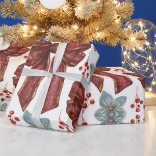 Hot Pink Modern Groovy Christmas  Wrapping Paper