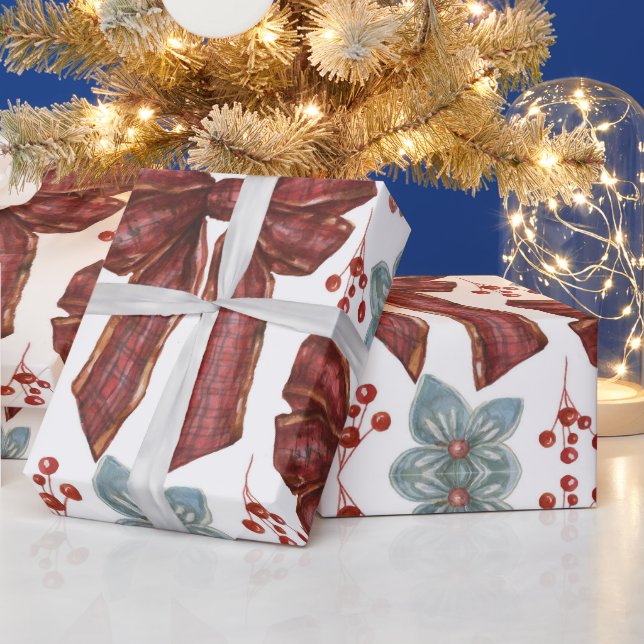 Hot Pink Modern Groovy Christmas  Wrapping Paper (Holidays)