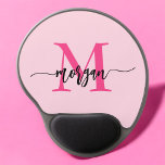 Hot Pink Modern Script Girly Monogram Name Gel Mouse Pad<br><div class="desc">Add a pop of colour to your workspace with our Hot Pink Modern Script Girly Monogram Name Mouse Pad! Featuring a vibrant hot pink design and personalised with your name in a chic modern script, this mouse pad blends style with practicality. The smooth surface ensures precise mouse movements, while the...</div>