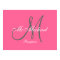 Hot Pink Monogram and Name Wedding Reception Sign