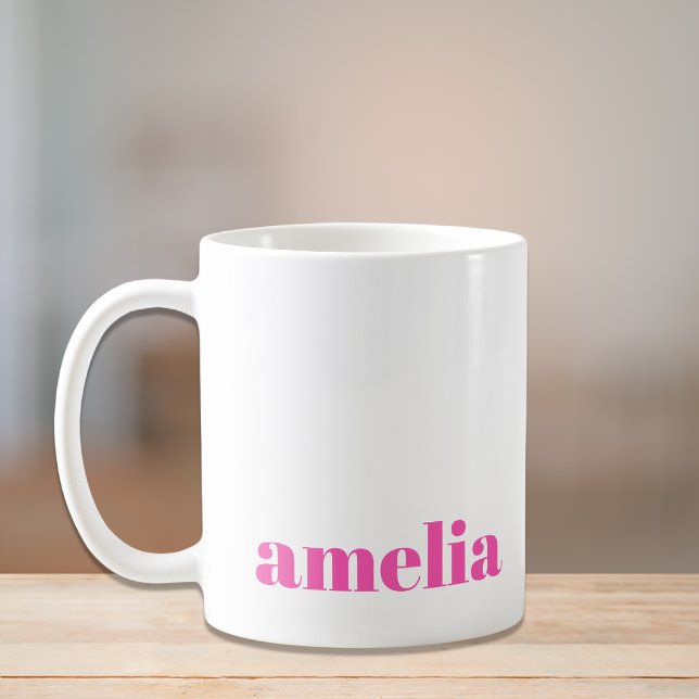 Hot Pink Monogram Coffee Mug (Creator Uploaded)