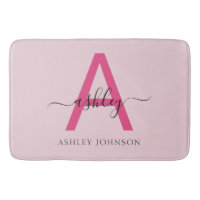 Hot Pink Monogram Girl's Dorm Room
