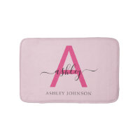 Hot Pink Monogram Girl's Dorm Room