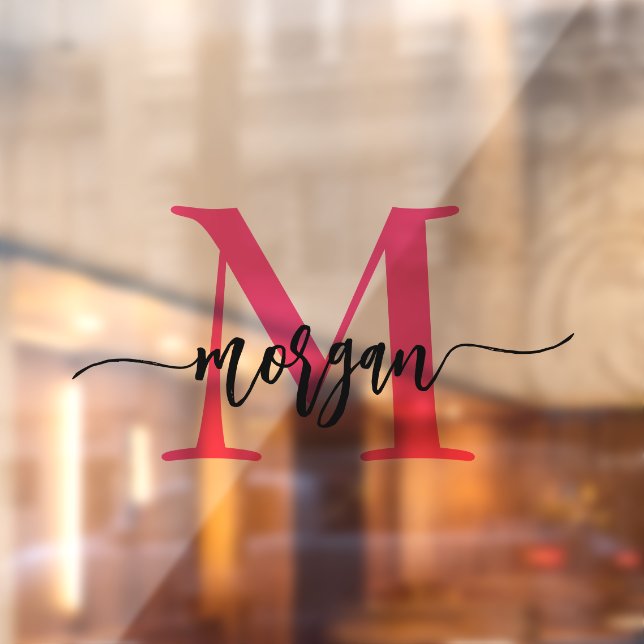 Hot Pink Monogram Name Business Corporate (Sheet 2)