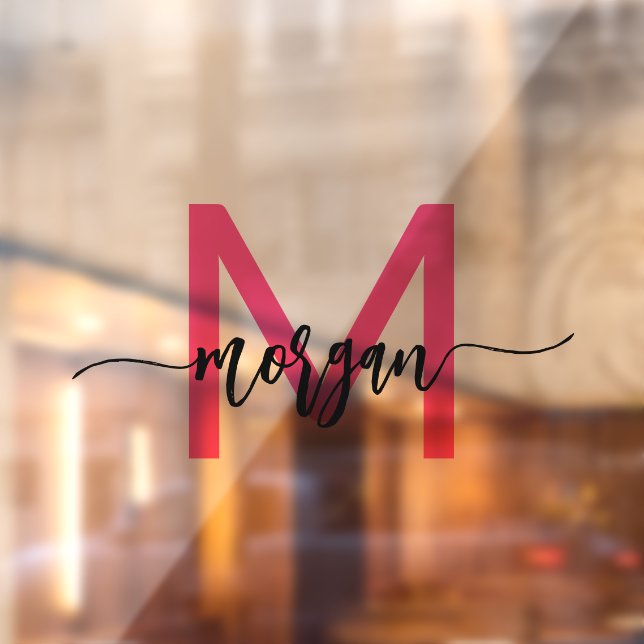 Hot Pink Monogram Name Business Corporate (Sheet 2)