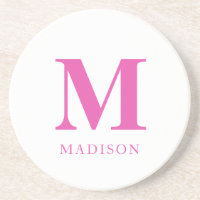 Hot Pink Monogram Name