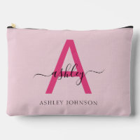 Hot Pink Monogram Name Girl's Script