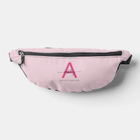 Hot Pink Monogram Name Girl's Script