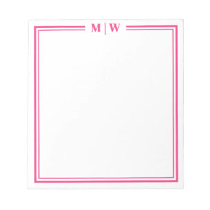 Hot Pink Monogram Notepad