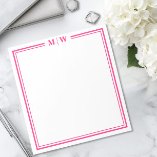 Hot Pink Monogram Notepad