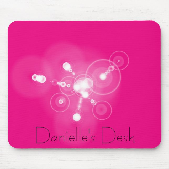 Hot Pink Mousepad (personalised) (Front)