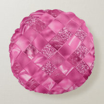 Hot Pink Multi-Texture Square Weave Pattern