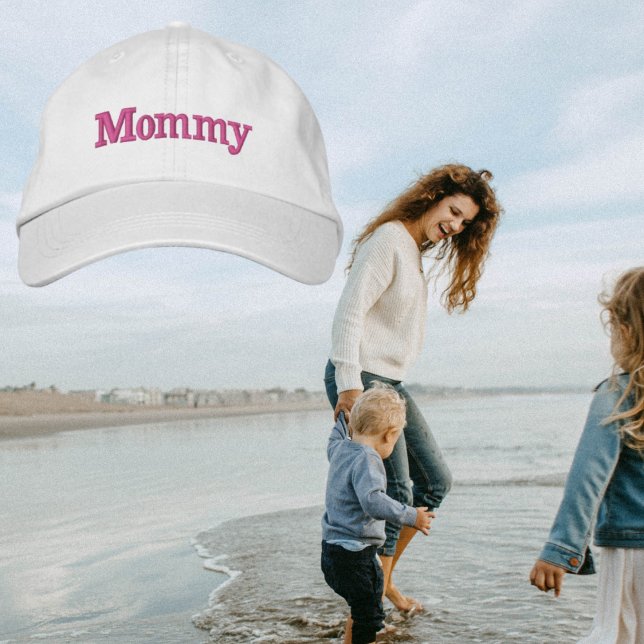 Hot Pink Mummy Embroidered Baseball Cap (Creator Uploaded)