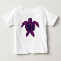 Hot Pink Neon Lava Sea Turtle Design